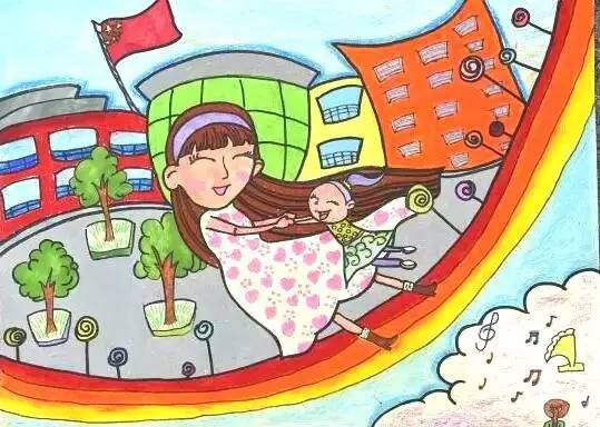 我心中的小学绘画获奖作品,我心中的校园绘画优秀