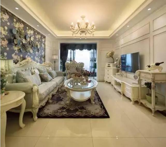 路劲城一楼普通装修效果图,镇江路劲城125平方装修效果图