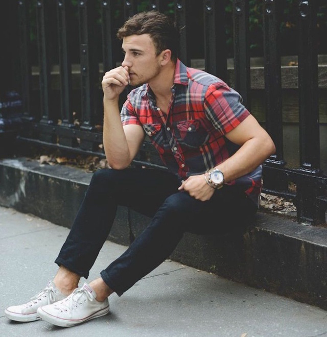 潮男穿搭秋季帆布鞋,夏天帆布鞋怎么穿搭好看男