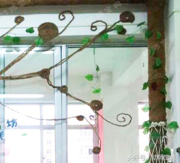 幼儿园树枝的创意环创,幼儿园树叶主题的环创