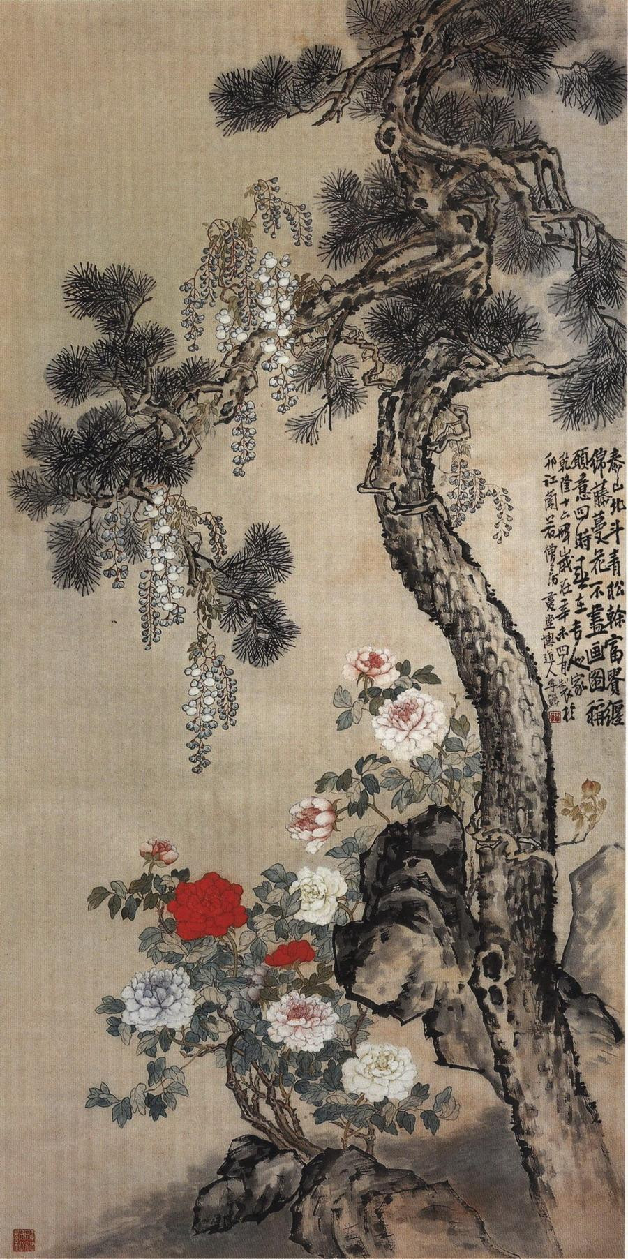 荷花翠鸟图国画寓意,有寓意的植物山水画