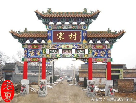 不锈钢仿古门楼牌坊,仿古建筑门楼牌坊