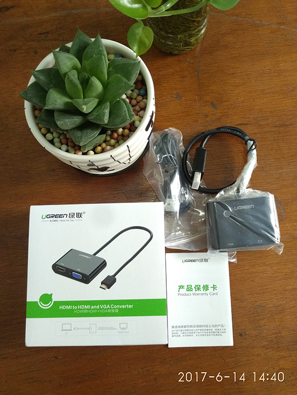 绿联hdmi转vga转换器高清转换头,vgahdmi转换器接口