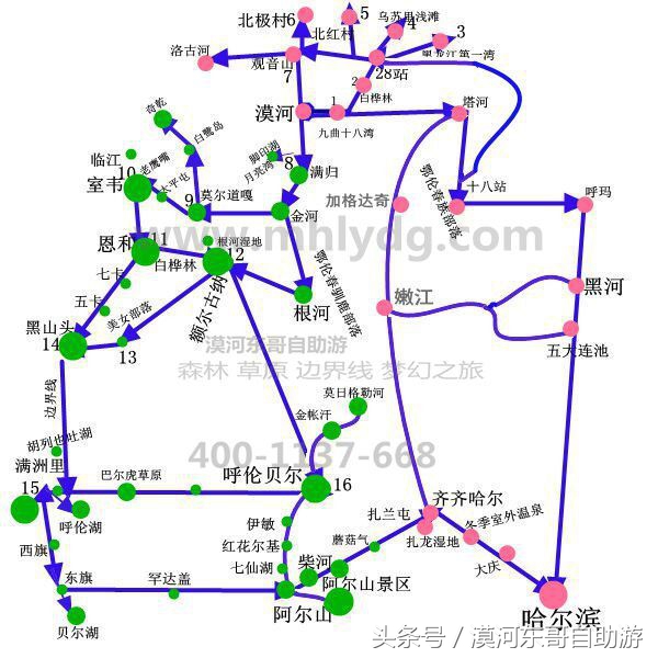 漠河包车旅游攻略,漠河晓黄自助旅游包车服务