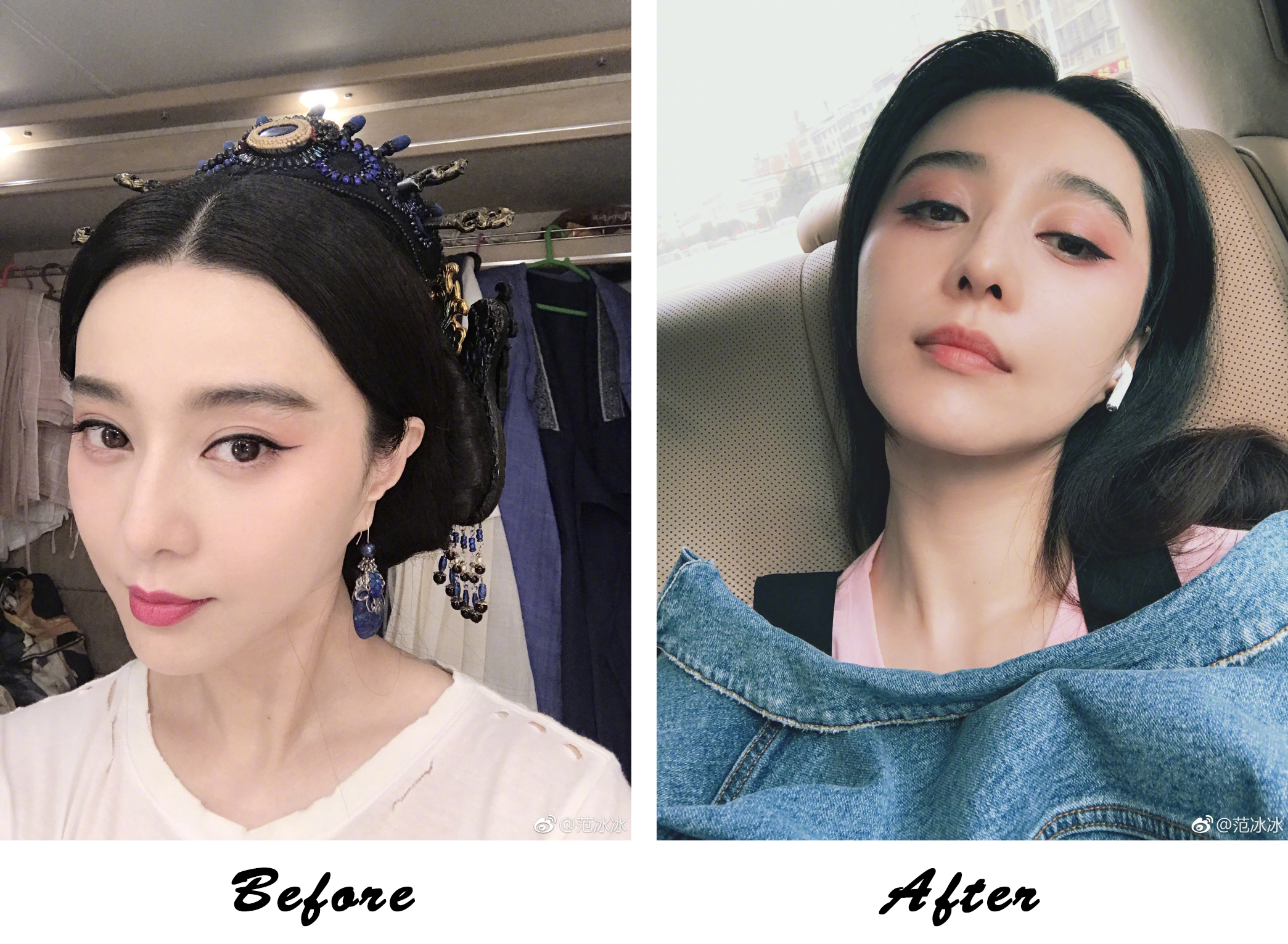 范冰冰的鱼尾纹,未修图的范冰冰法令纹严重