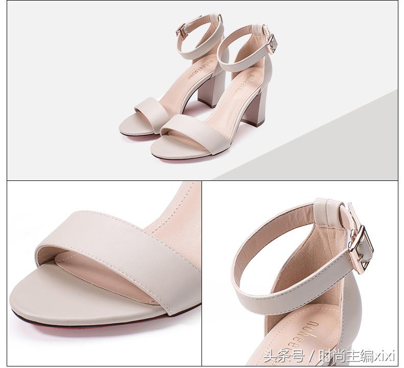 一字带高跟凉鞋女粗跟2022年新款,高颜值粗跟凉鞋让你美爆整个夏天