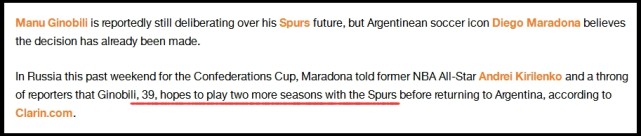 马拉多纳吉诺比利,吉诺比利与马拉多纳