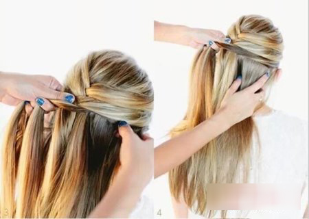 三个麻花辫发型简单又好看,3个最简单麻花辫