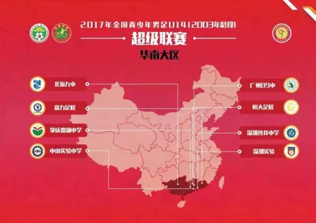 华南地区2019u14青超联赛,u14青超华北