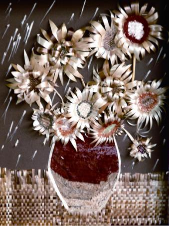 麦秆剪贴工艺作品,张霓环