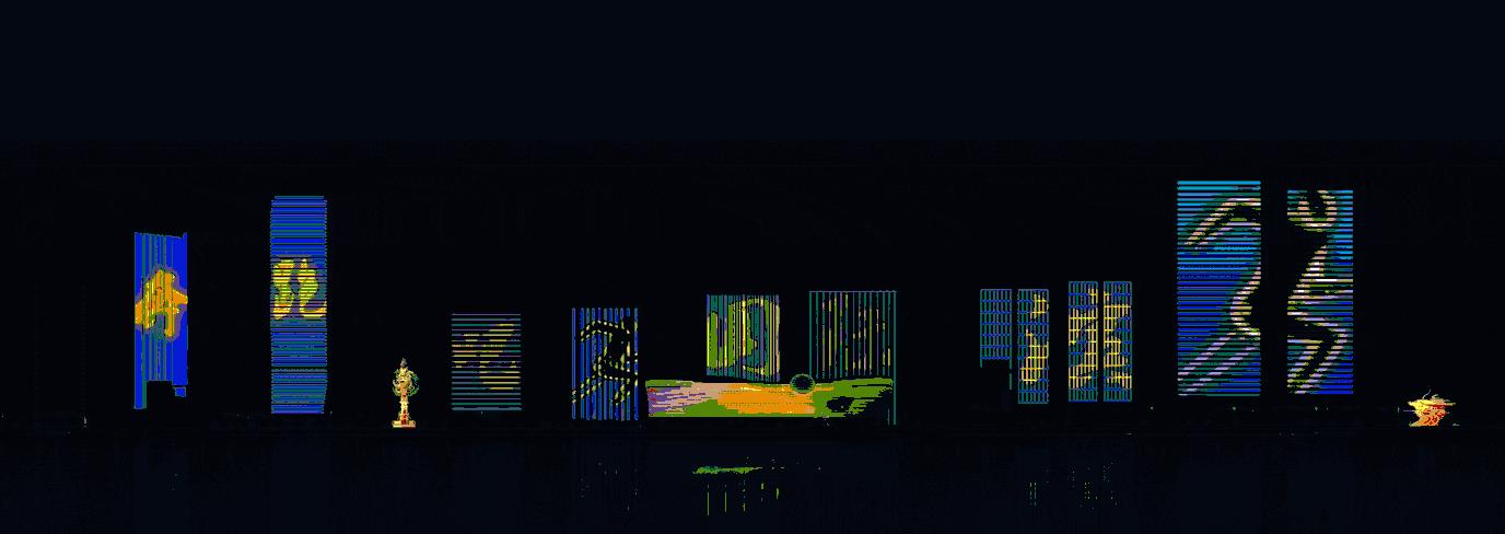 钱江夜景灯光秀时间,晚上的钱塘江灯光秀