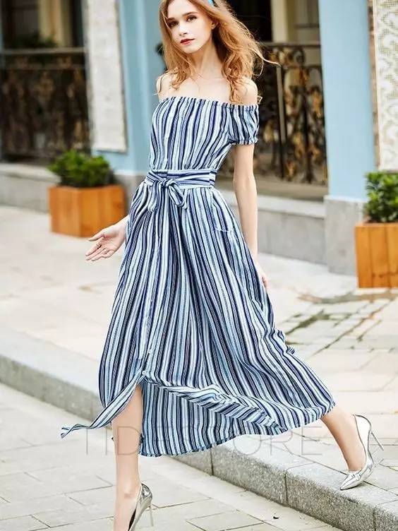 夏季仙女一字肩,一字肩夏季仙女