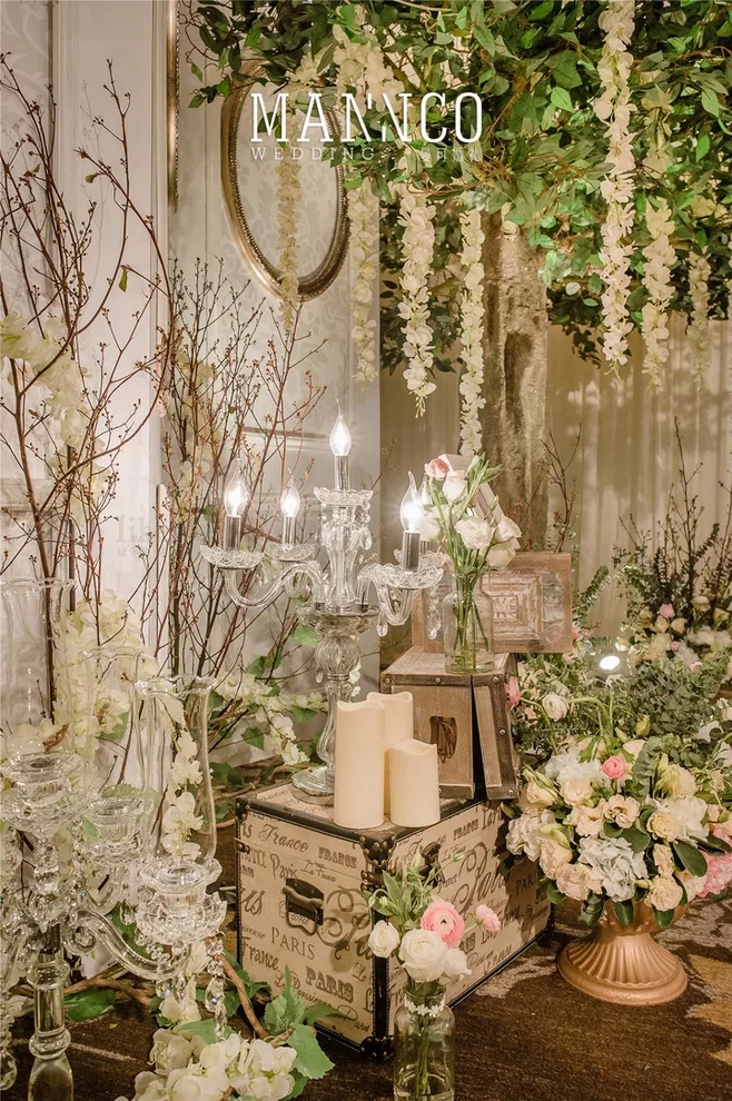 户外婚礼场景布置效果图,红色系婚礼户外布置场景