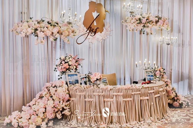 户外婚礼场景布置效果图,红色系婚礼户外布置场景