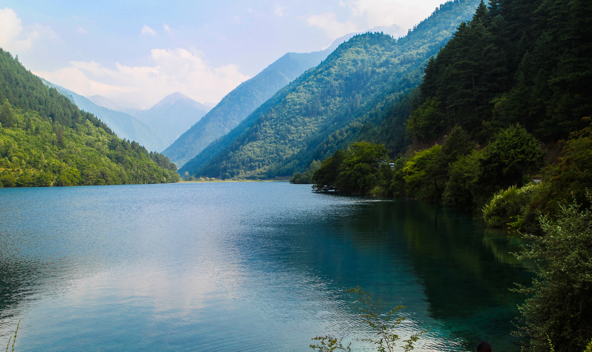 地震前的九寨沟美景,航拍地震前九寨沟所有景点
