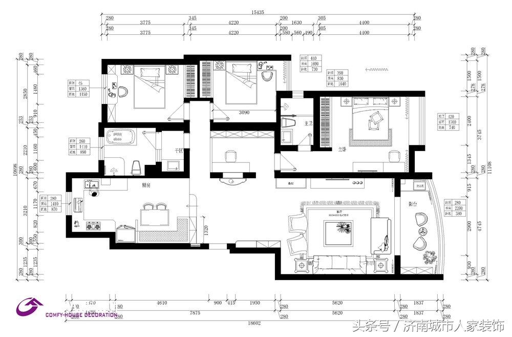 济南卧龙花园装修,济南卧龙花园图
