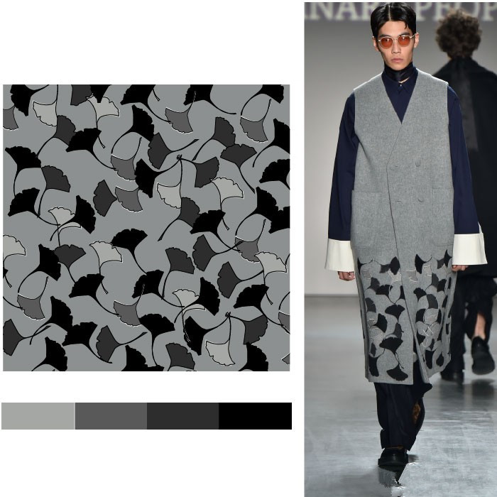 秀场系列服装配色效果图,彩色印花时尚秀图片高清