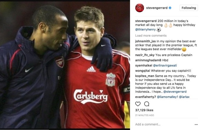 亨利对比内马尔,杰拉德2018世界杯