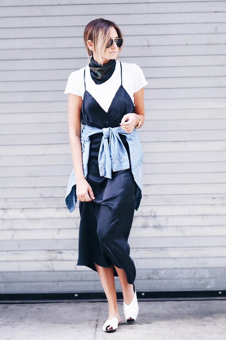 风靡时尚圈的slipdress，普通人应该怎么穿