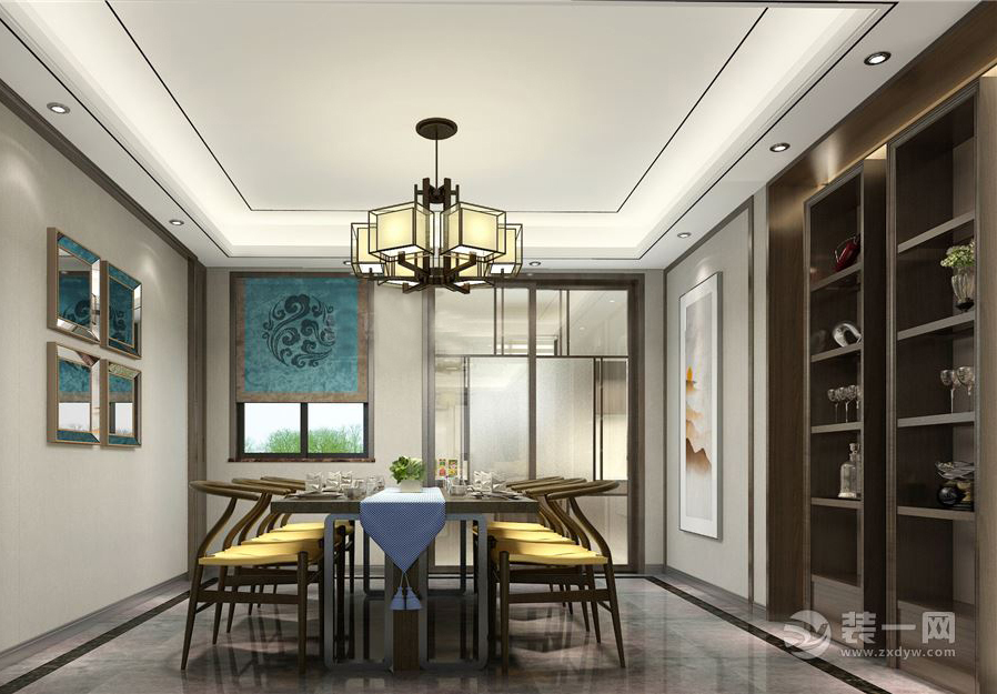 88平米三室一厅装修新中式,山水天成150平超大三居室