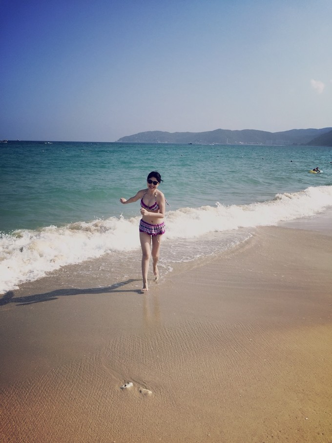 带着妈妈享受三亚的海