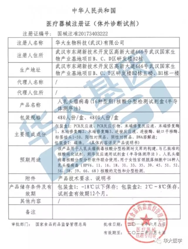 HPV检测试剂盒获CFDA批准!