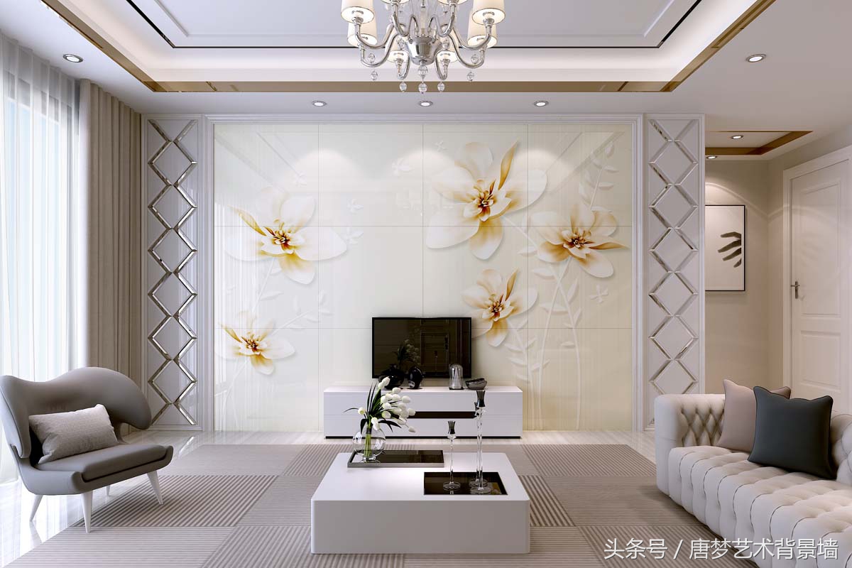 现代艺术感背景墙,现代轻奢艺术背景墙