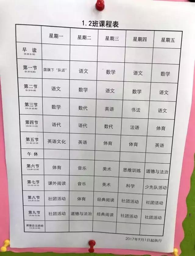 成都小学一年级都需要学啥,成都小学一年级每周课程安排表