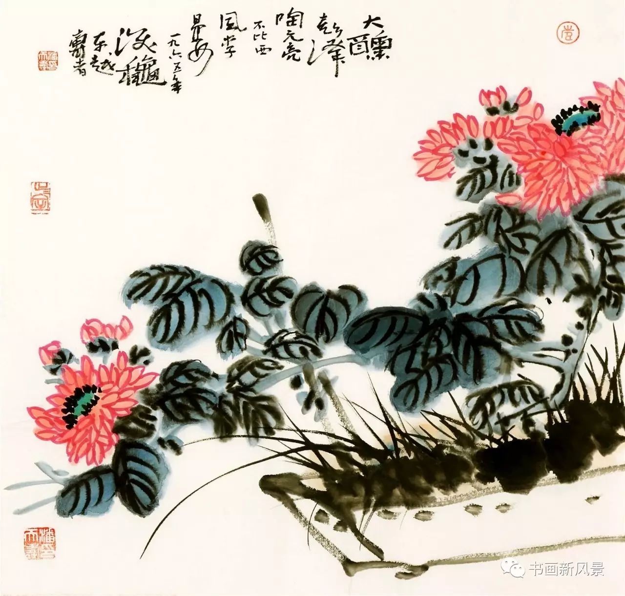 潘天寿画菊,潘天寿画100幅