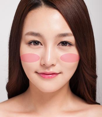 长脸型腮红的涂法图解,腮红是修饰脸型的重要部分