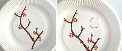 一次性纸盘梅兰竹菊,幼儿纸盘手工梅兰竹菊