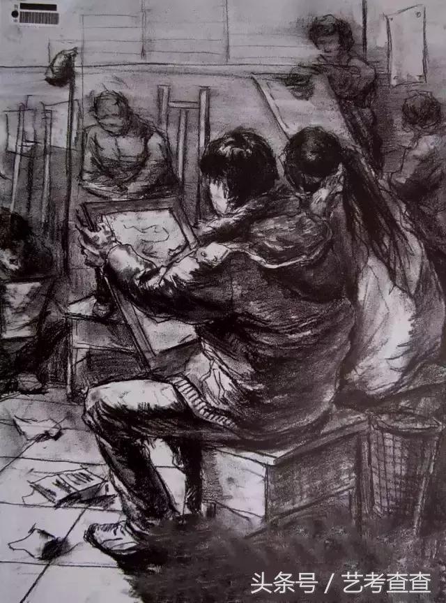 艺术高考素描速写色彩标准,中央美术学院素描静物高分卷