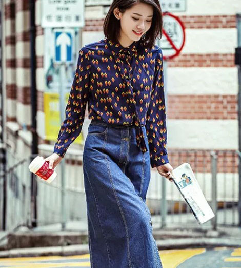 牛仔穿出法系高级感,牛仔系类穿出大牌感觉