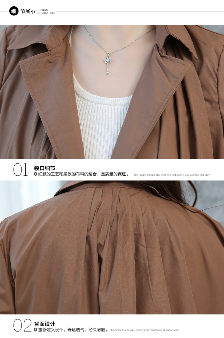 秋冬风衣女款中长款时尚款韩版,韩版风衣外套女中长款洋气大方