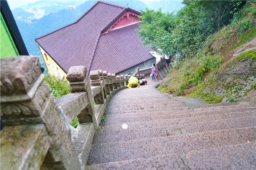 九华山天台景区航拍,九华山天台明月