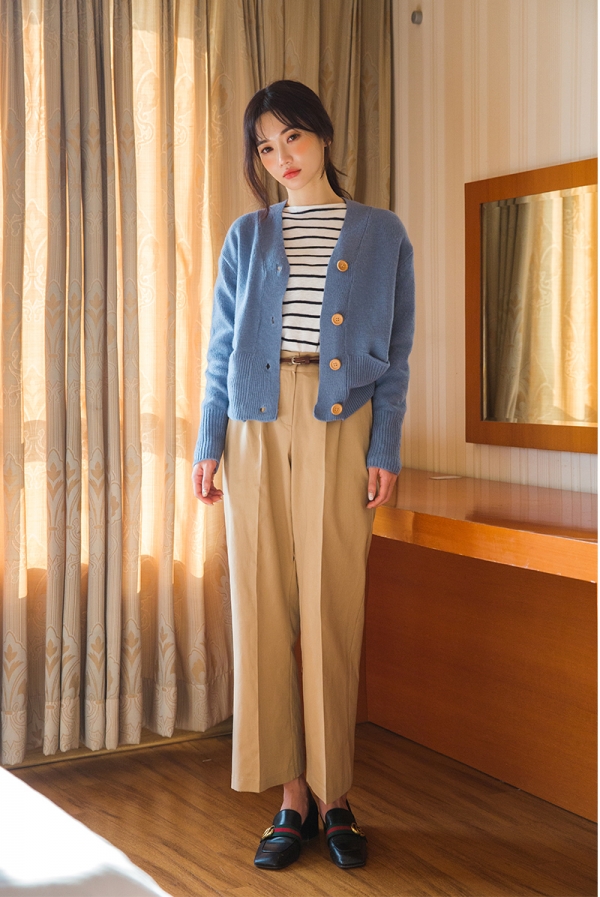 开衫毛衣搭配什么内搭好看,小香风百搭毛衣开衫