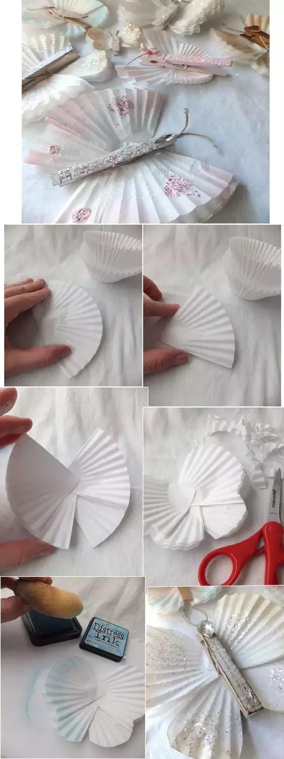 100种最简单的折纸蝴蝶折纸法,diy最简单蝴蝶折纸