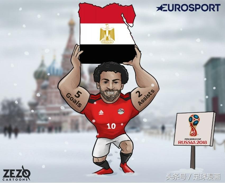 足球漫画:大家好,给大家介绍一下,这是埃及真领袖萨拉赫