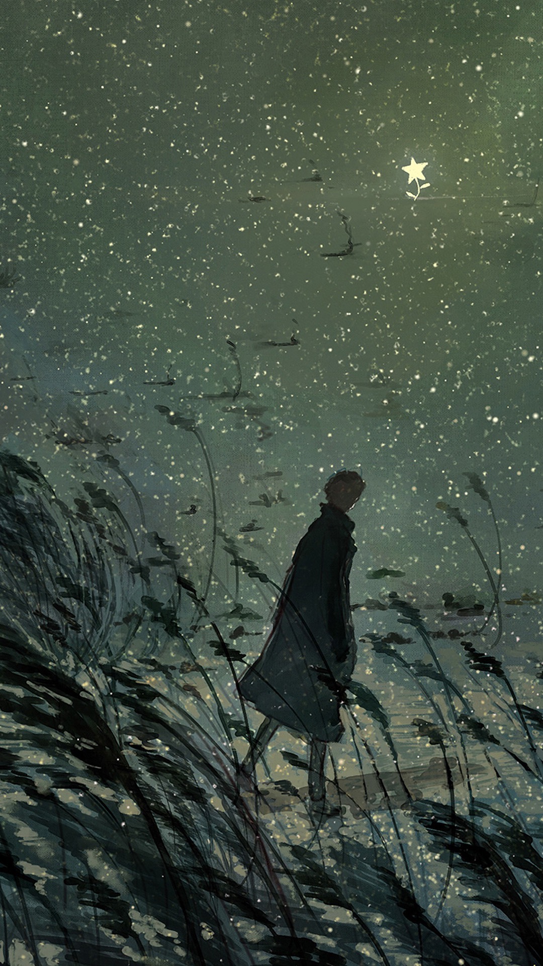 锁屏和桌面壁纸一套唯美,4k佛系唯美意境黑色锁屏壁纸