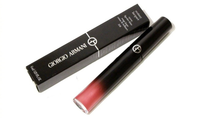 阿玛尼101黑管哑光口红,阿玛尼红管206唇釉深唇试色