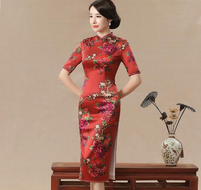 中国风复古金丝绒旗袍神韵,一袭旗袍显示柔美