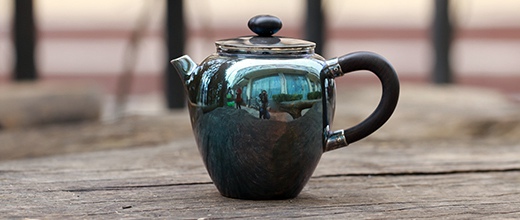 壶客匠心手工银壶,银壶紫皮做旧的过程