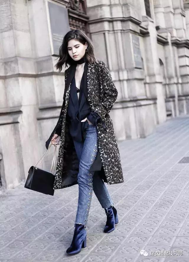 方头粗跟短靴冬季搭配裤子,冬季短靴搭配什么裤子