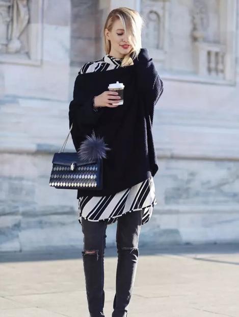 毛衣衬衫最温暖的叠穿套路,毛衣衬衫这么穿时髦炸了