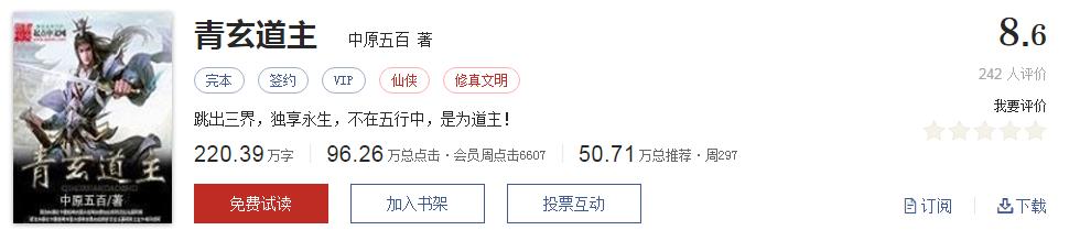 起点高分小说推荐,起点评分9.8以上的网络小说排行榜