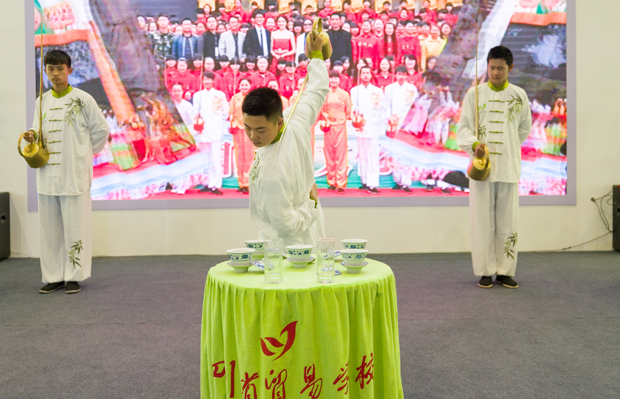 茶艺教室茶艺表演,茶艺表演学生