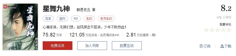 起点8.2分高评分精品网络小说,50本网络小说巅峰神作推荐