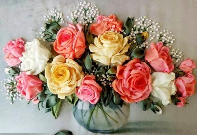 上手快，耗时短，丝带绣出百花园