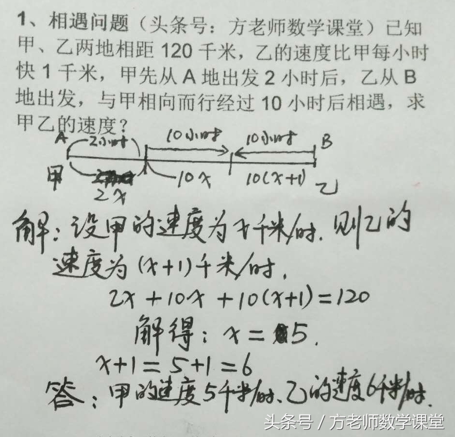 数学七年级实际问题一元一次方程,七年级数学行程应用题及答案