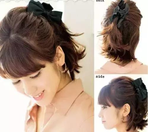 齐刘海发型怎么扎好看中长发,齐刘海怎样扎出好看马尾